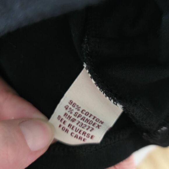 Mudd Junior's Size Large Black Cotton Blend Gathered Wide-Strap Crop Top - Picture 3 of 5